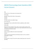 NDHCE Pharmacology Exam Questions With Correct Answers