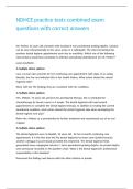 NDHCE practice tests combined exam questions with correct answers&period;