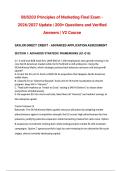 BUS203 Principles of Marketing Actual Final Exam - 2026&sol;2027 Update &vert; V2 Course &vert; Strayer University &vert; Verified Questions & Answers