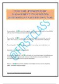 WGU C483 - PRINCIPLES OF MANAGEMENT EXAM 2025&sol;2026 QUESTIONS AND ANSWERS 100&percnt; PASS&period;