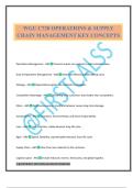 WGU C720 OPERATIONS & SUPPLY CHAIN MANAGEMENT KEY CONCEPTS