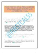 WGU PROFESSIONAL PRESENCE D024 EXAM 2025&sol;2026 QUESTIONS AND ANSWERS 100&percnt; PASS&period;
