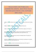 TELECOMM AND WIRELESS COMMUNICATIONS - D413 WGU EXAM 2025&sol;2026 QUESTIONS AND ANSWERS 100&percnt; PASS&period;
