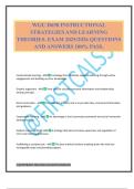 WGU D658 INSTRUCTIONAL STRATEGIES AND LEARNING THEORIES&period; EXAM 2025&sol;2026 QUESTIONS AND ANSWERS 100&percnt; PASS