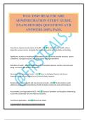 WGU D545 HEALTHCARE ADMINISTRATION STUDY GUIDE&period; EXAM 2025&sol;2026 QUESTIONS AND ANSWERS 100&percnt; PASS