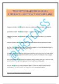 WGU D772 STATISTICAL DATA LITERACY - SECTION 2 VOCABULARY