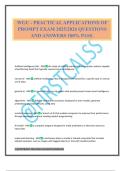 WGU - PRACTICAL APPLICATIONS OF PROMPT EXAM 2025&sol;2026 QUESTIONS AND ANSWERS 100&percnt; PASS&period;