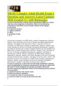 NR341 Complex Adult Health Exam 1 Question and Answers Latest Updates 2026 Graded A&plus; with Rationales