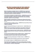 MULTIPLE SCLEROSIS NEW SET WITH COMPLETE SOLUTIONS 100&percnt; VERIFIED LATEST UPDATE&excl;&excl;