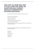 WGU D027 OA Exam 2026&sol;2027 &ndash; Verified Questions and Practice Answers