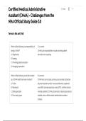 Certified Medical Administrative Assistant CMAA Challenges 2026&sol;2027 &ndash; NHA Official Study Guide 3&period;0 Verified Answers Latest Exam Questions 2026