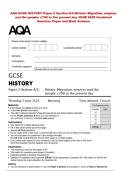 AQA GCSE HISTORY Paper 2 Section A&sol;C&colon; Britain&colon; Migration&comma; empires  and the people&colon; c790 to the present day JUNE 2025 Combined  Question Paper and Mark Scheme 