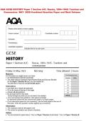 AQA GCSE HISTORY Paper 1 Section A&sol;C&colon; Russia&comma; 1894&ndash;1945&colon; Tsardom and  Communism  MAY  2025 Combined Question Paper and Mark Scheme 