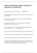 Utah Cosmetology written test &lpar;part 2&rpar; questions & answers