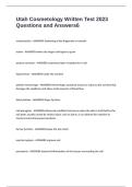 Utah Cosmetology Written Test 2023 Questions and Answers