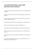 Cosmetology Written exam Utah questions and answers