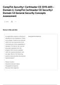 CompTIA Security Plus CertMaster CE SY0 601 Domain 1 General Security Concepts and Domain 2 Assessment Latest 2026 2027 Exam with Real Questions and Detailed Answers