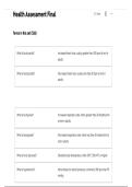 Health Assessment Final Exam 2026&sol;2027 &ndash; Verified Questions and Answers with Top Scores&comma; Study Guides&comma; and Practice Tests