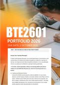 BTE2601 Portfolio Semester 2 2026 - Due 2 October 2026