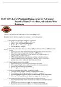 TEST BANK For Pharmacotherapeutics for Advanced  Practice Nurse Prescribers&comma; 4th edition Woo  Robinson
