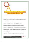 Vocabulary Workshop &ndash; Chapter 15 &lpar;ENGL105&rpar; &vert; 2025 &vert; 20 Expert-Verified Definitions for Test Prep & Mastery