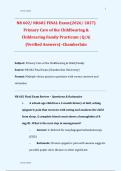 NR 602&sol; NR602 FINAL Exam&colon;&lpar;2026&sol; 2027&rpar;  Primary Care of the Childbearing &  Childrearing Family Practicum &vert; Q&sol;A&vert;  &lpar;Verified Answers&rpar; -Chamberlain 