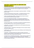 CERTIPORT EXAMINATION SET QUESTIONS AND ANSWERS RATED A&plus;
