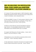 RNC OB INPATIENT OB CERTIFICATION FINAL STUDY GUIDE 2026 QUESTIONS WITH CORRECT SOLUTIONS GRADED A&plus;