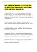 RNC OB INPATIENT OB CERTIFICATION ACTUAL EXAM PAPER 2026 QUESTIONS WITH ANSWERS GRADED A&plus;