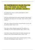 RN COMPREHENSIVE ONLINE PRACTICE 2024 A TEST BANK 2026 UPDATED QUESTIONS WITH ANSWERS GRADED A&plus;