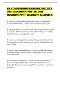 RN COMPREHENSIVE ONLINE PRACTICE 2024 A EXAMINATION TEST 2026 QUESTIONS WITH SOLUTIONS GRADED A&plus;