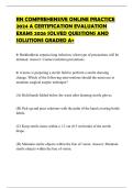 RN COMPREHENSIVE ONLINE PRACTICE 2024 A CERTIFICATION EVALUATION EXAMS 2026 SOLVED QUESTIONS AND SOLUTIONS GRADED A&plus;