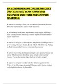 RN COMPREHENSIVE ONLINE PRACTICE 2024 A ACTUAL EXAM PAPER 2026 COMPLETE QUESTIONS AND ANSWERS GRADED A&plus;