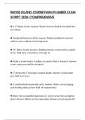 RHODE ISLAND JOURNEYMAN PLUMBER EXAM SCRIPT 2026 COMPREHENSIVE