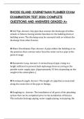 RHODE ISLAND JOURNEYMAN PLUMBER EXAM EXAMINATION TEST 2026 COMPLETE QUESTIONS AND ANSWERS GRADED A&plus;