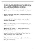 RHODE ISLAND JOURNEYMAN PLUMBER EXAM EXAM STUDY GUIDE 2026 PRACTICE