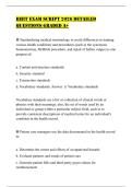 RHIT EXAM SCRIPT 2026 DETAILED QUESTIONS GRADED A&plus;