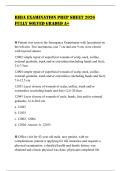 RHIA EXAMINATION PREP SHEET 2026 FULLY SOLVED GRADED A&plus;