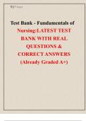 Fundamentals of Nursing Test Bank 2026&sol;2027 &ndash; Comprehensive Test Questions and Answers for Nursing Exam Success