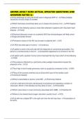 ARDMS ADULT ECHO ACTUAL UPDATED QUESTIONS AND ANSWERS RATED A&plus;