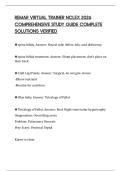 REMAR VIRTUAL TRAINER NCLEX 2026 COMPREHENSIVE STUDY GUIDE COMPLETE SOLUTIONS VERIFIED