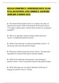 RELIAS PROPHECY COMPREHENSIVE EXAM FULL QUESTIONS AND CORRECT ANSWERS ALREADY PASSED 2026