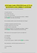 AEM Study Guide UPDATED Exam ACTUAL  QUESTIONS AND CORRECT ANSWERS