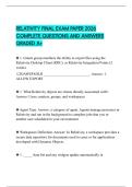 RELATIVITY FINAL EXAM PAPER 2026 COMPLETE QUESTIONS AND ANSWERS GRADED A&plus;