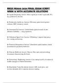 REGIS NU650 2026 FINAL EXAM SCRIPT WEEK 15 WITH ACCURATE SOLUTIONS