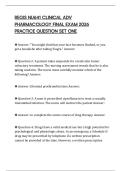REGIS NU641 CLINICAL ADV PHARMACOLOGY FINAL EXAM 2026 PRACTICE QUESTION SET ONE