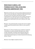 REGIS NU641 CLINICAL ADV PHARMACOLOGY FINAL EXAM 2026 PRACTICE QUESTION SET TWO