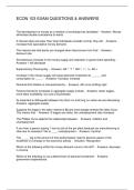 ECON 103 EXAM QUESTIONS & ANSWERS