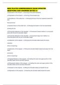 BASI PILATES COMPREHENSIVE EXAM UPDATED QUESTIONS AND ANSWERS