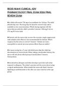 REGIS NU641 CLINICAL ADV PHARMACOLOGY FINAL EXAM 2026 FINAL REVIEW EXAM
